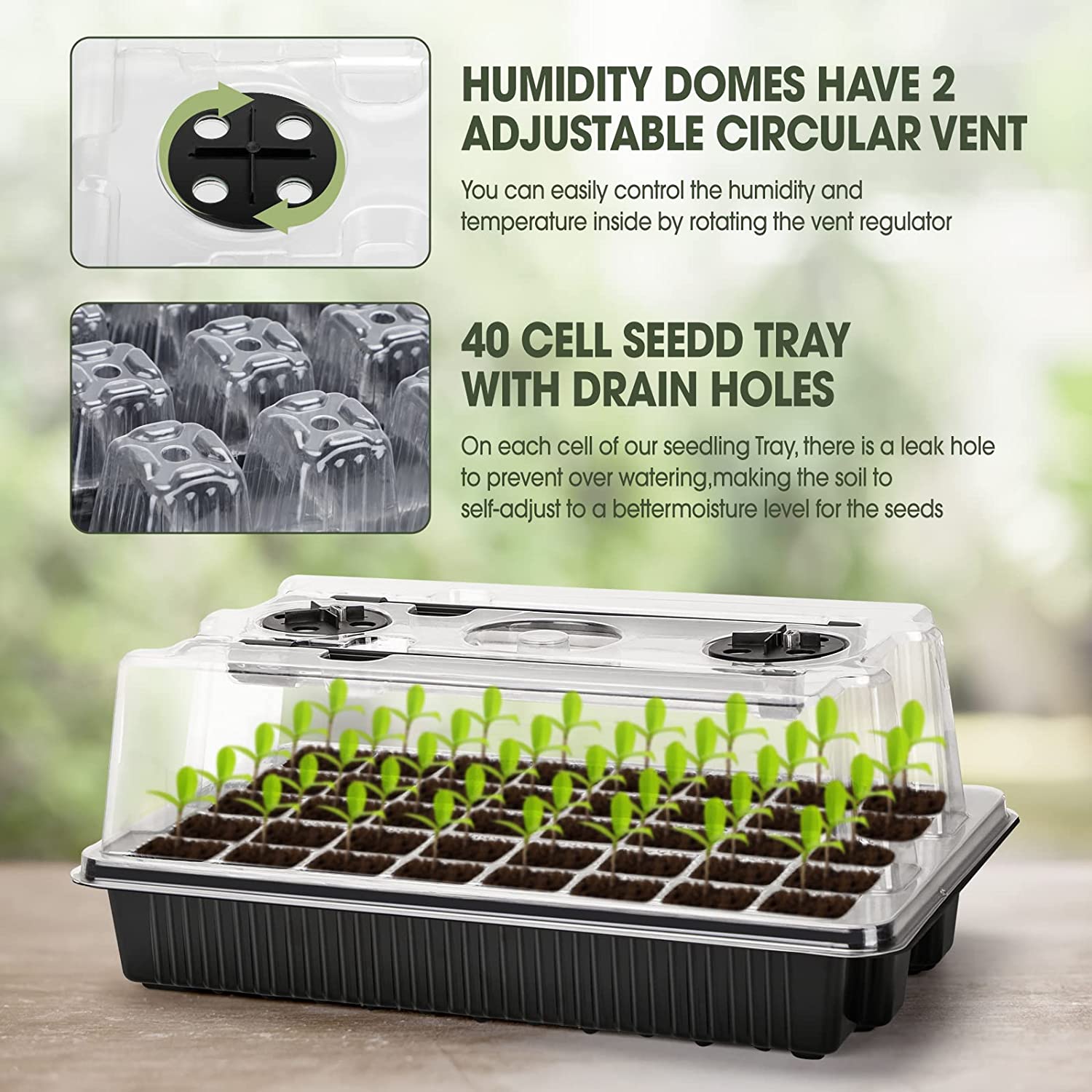 【Best 】1 Set, Seed Starter Tra - Humidity Dome Kit incelemesi ve fiyatı
