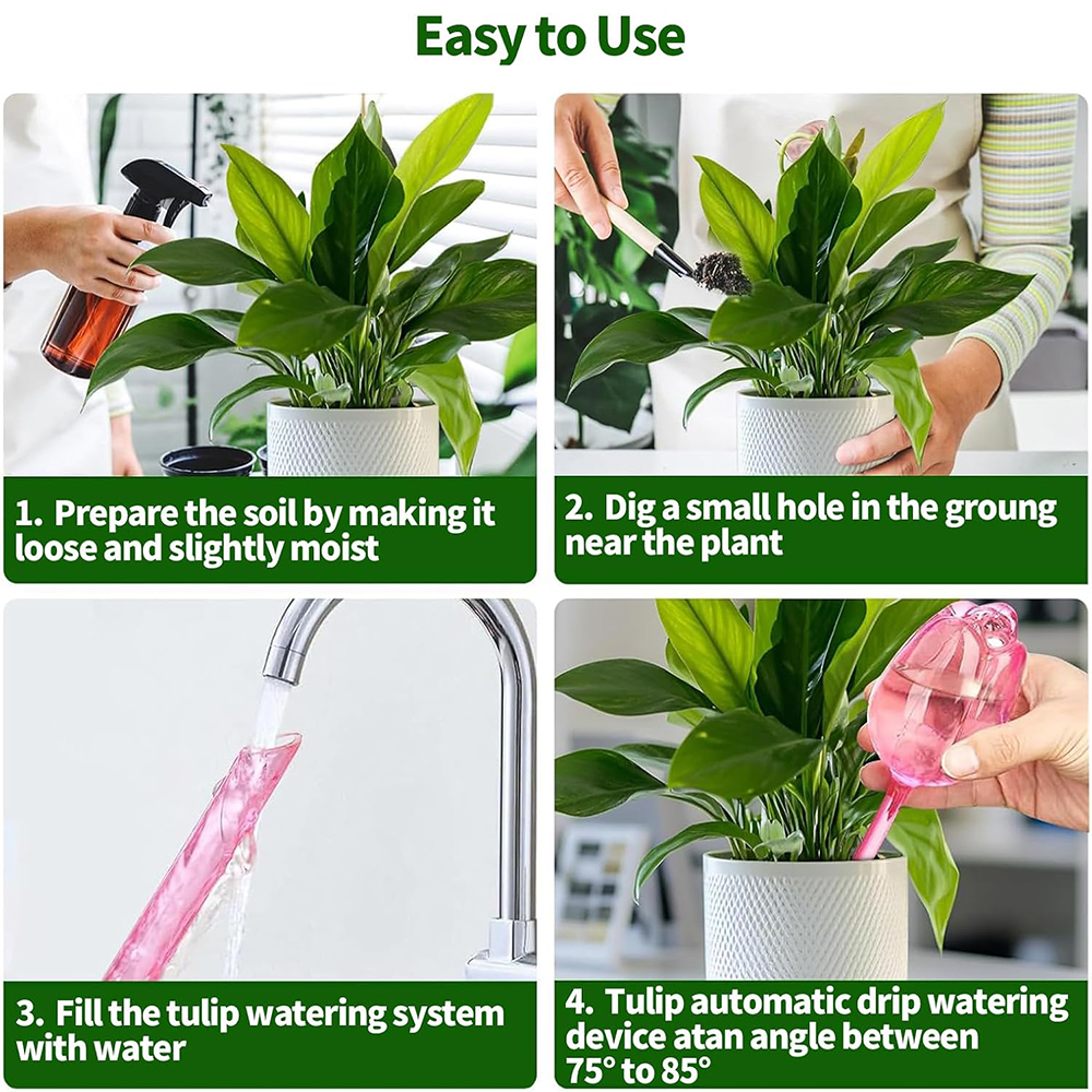 2/4pcs Tulip-Shaped Self-Water - Self Watering Insert incelemesi ve fiyatı