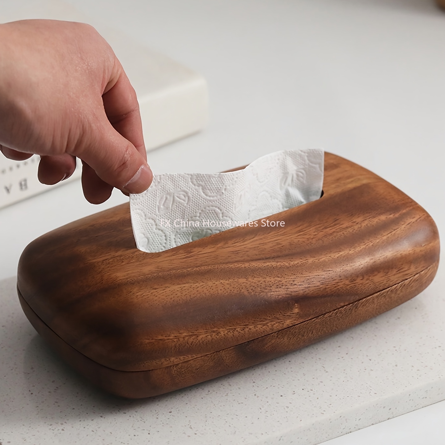 Walnut Wood Tissue Box Cover H - Agar Tissue Culture incelemesi ve fiyatı