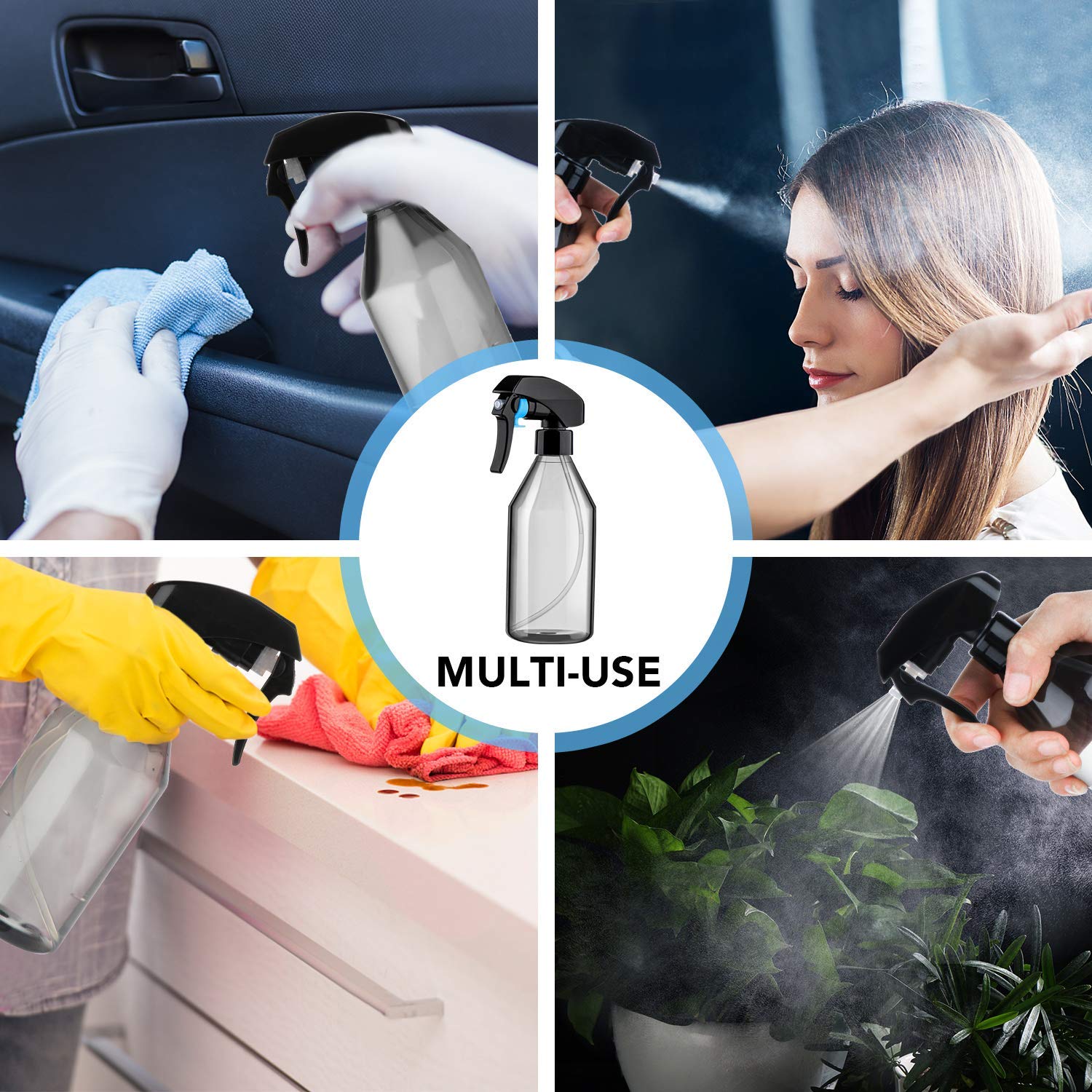 3Pack Spray Bottle, 10oz Plast - Misting Bottle Fine incelemesi ve fiyatı