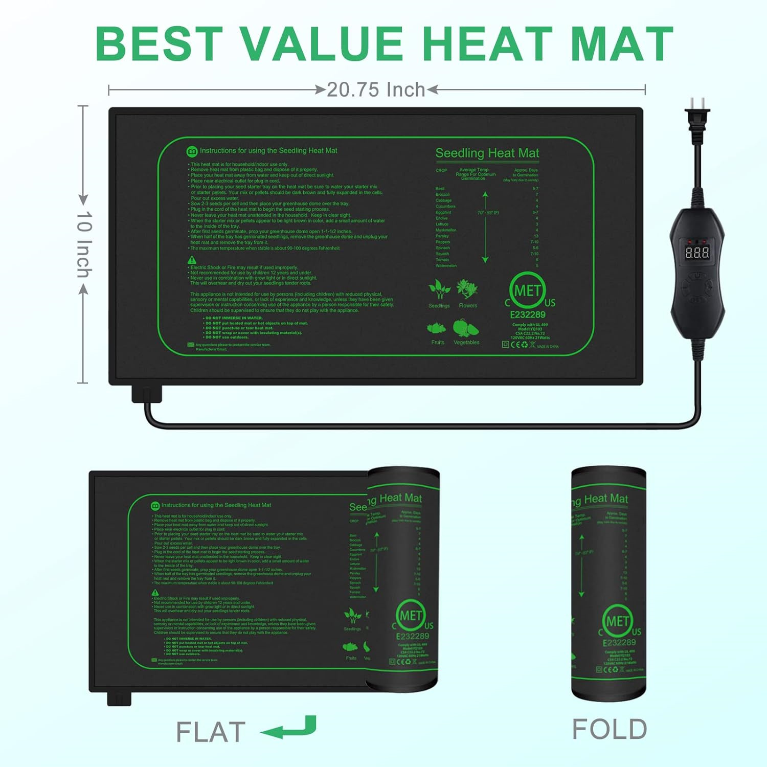 Seedling Heat Mat With Digital - Rooting Gel Clone incelemesi ve fiyatı